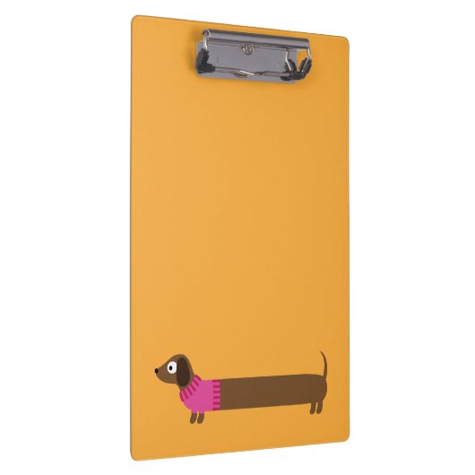 Porte-bloc Illustration de mignonne long Dachshund (Swatch)