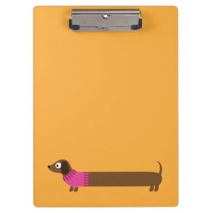 Porte-bloc Illustration de mignonne long Dachshund
