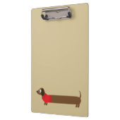 Porte-bloc Illustration de mignons longs Dachshund (Gauche)
