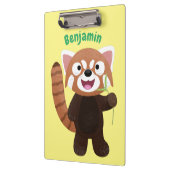 Porte-bloc Illustration de panda rouge mignon (Gauche)