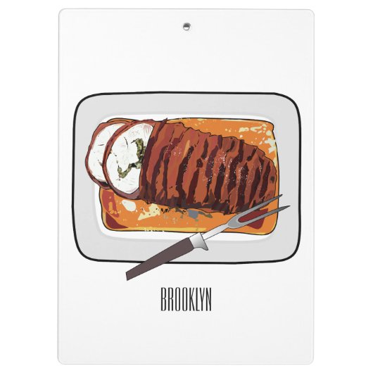 Porte-bloc Illustration de poitrine de dinde rôtie (Dos)