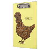 Porte-bloc Illustration de poulet à la polis chamois (Gauche)