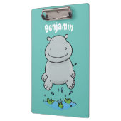 Porte-bloc Illustration de saut en hippo mignon (Gauche)