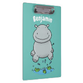 Porte-bloc Illustration de saut en hippo mignon (Swatch)