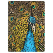 Porte-bloc Illustration de splendeur de paon (Dos)