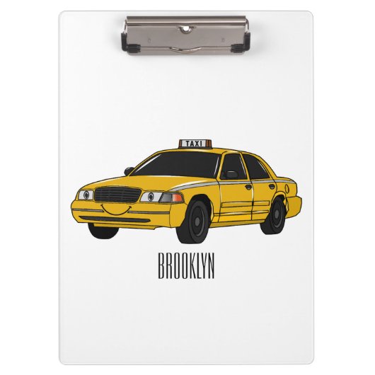 Porte-bloc Illustration de taxi (Devant)