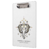 Porte-bloc Illustration de tête d'éléphant tribal (Gauche)