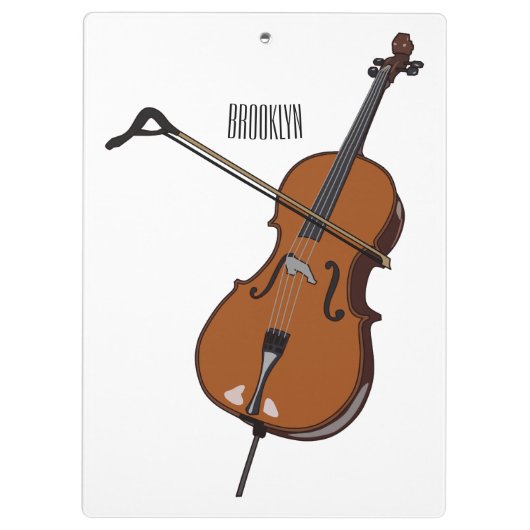 Porte-bloc Illustration de violoncelle (Dos)