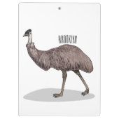Porte-bloc Illustration d'Emu bird (Dos)