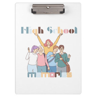 Porte-bloc Illustration des amis souvenirs du lycée