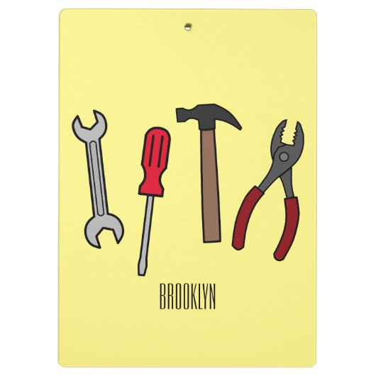 Porte-bloc Illustration des outils de menuiserie (Dos)