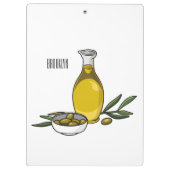 Porte-bloc Illustration d'huile d'olive (Dos)