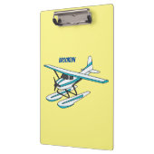 Porte-bloc Illustration d'hydravion bleu blanc (Gauche)