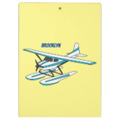 Porte-bloc Illustration d'hydravion bleu blanc (Dos)