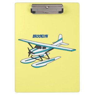 Porte-bloc Illustration d'hydravion bleu blanc