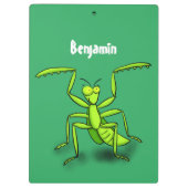 Porte-bloc Illustration drôle de mante verte en prière (Dos)