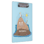Porte-bloc Illustration drôle de morse joyeux (Swatch)