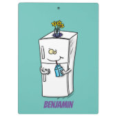 Porte-bloc Illustration drôle de réfrigérateur (Dos)