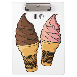 Porte-bloc Illustration du cône de crème glacée