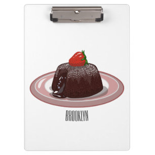 Porte-bloc Illustration du gâteau de lave au chocolat