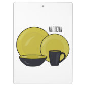 Porte-bloc Illustration du jeu de produits de table (Dos)