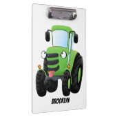 Porte-bloc Illustration du joli joyeux tracteur agricole vert (Swatch)