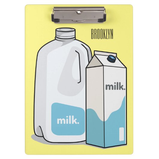 Porte-bloc Illustration du lait (Devant)
