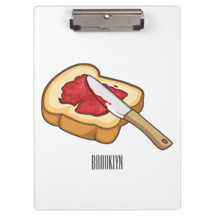Porte-bloc Illustration du pain et de la confiture