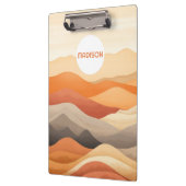 Porte-bloc Illustration du paysage Abstrait du nom personnali (Gauche)