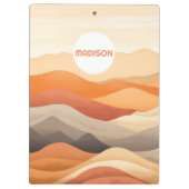 Porte-bloc Illustration du paysage Abstrait du nom personnali (Dos)