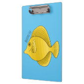 Porte-bloc Illustration du poisson-tang jaune (Gauche)