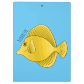 Porte-bloc Illustration du poisson-tang jaune (Dos)