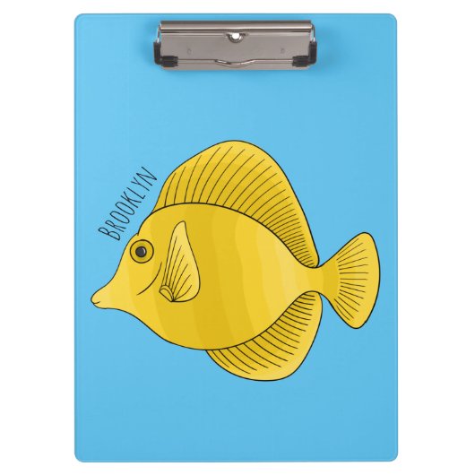 Porte-bloc Illustration du poisson-tang jaune (Devant)