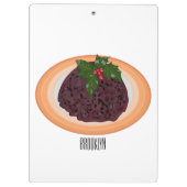 Porte-bloc Illustration du pudding de Noël (Dos)