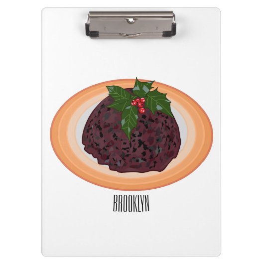 Porte-bloc Illustration du pudding de Noël (Devant)