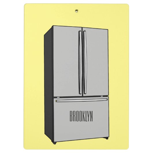 Porte-bloc Illustration du réfrigérateur de porte française (Dos)