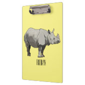 Porte-bloc Illustration du rhinocéros de Javan (Gauche)