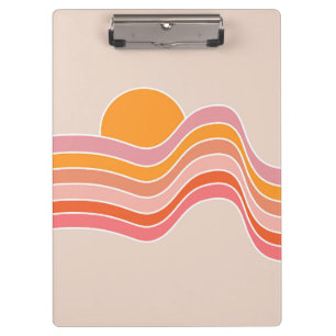 Porte-bloc Illustration du soleil de style rétro
