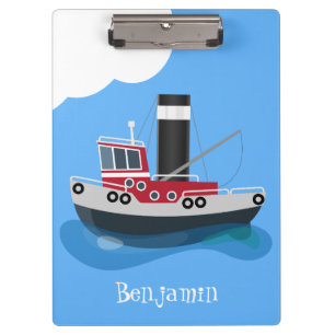 Porte-bloc Illustration d'un bateau à chalutier mignon