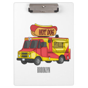 Porte-bloc Illustration d'un camion de nourriture pour chien