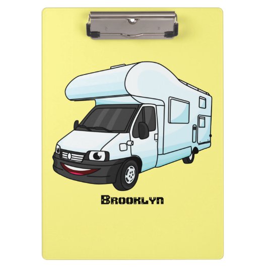 Porte-bloc Illustration d'un campervan heureux (Devant)
