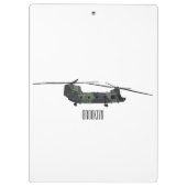 Porte-bloc Illustration d'un hélicoptère de l'armée de Chinoo (Dos)