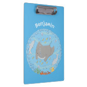 Porte-bloc Illustration d'une mignonne raie manta et de bulle (Swatch)