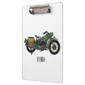 Porte-bloc Illustration d'une moto de croiseur militaire (Gauche)