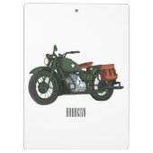 Porte-bloc Illustration d'une moto de croiseur militaire (Dos)