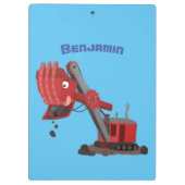 Porte-bloc Illustration d'une pelle à vapeur rouge mou (Dos)