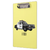 Porte-bloc Illustration d'une voiture de police (Gauche)