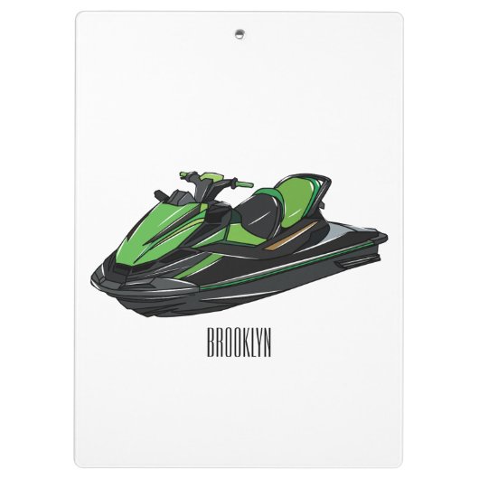 Porte-bloc Illustration Jet ski (Dos)