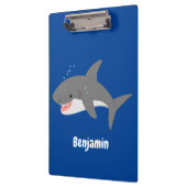 Porte-bloc Illustration joyeuse du grand requin blanc (Gauche)