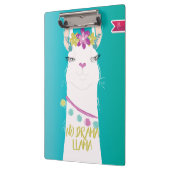 Porte-bloc Illustration No Drama Llama Monogramme (Gauche)